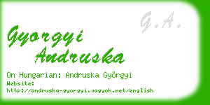 gyorgyi andruska business card